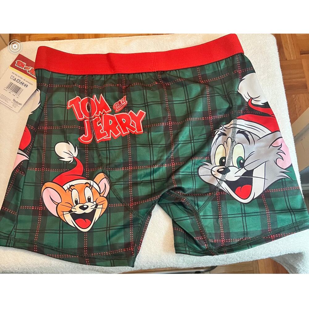 Tom and Jerry Christmas Boxer Briefs - Size Large